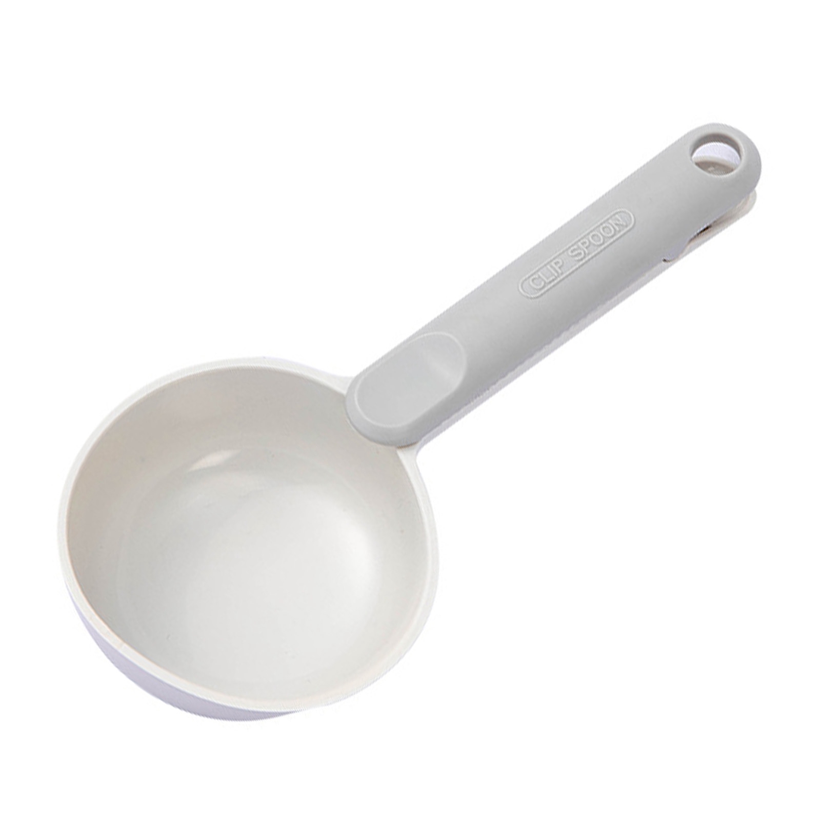 Großer Mehrzwecklöffel Zum Kochen Und Servieren Von Reis Und Bohnen, Grauweiße Farbe.