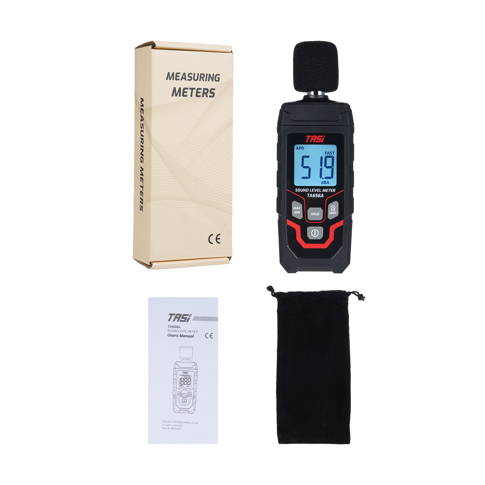 Tasi Ta656a Schallpegelmesser 30130db Dezibel-geräuschdetektor 0,1db Hohe Präzision.