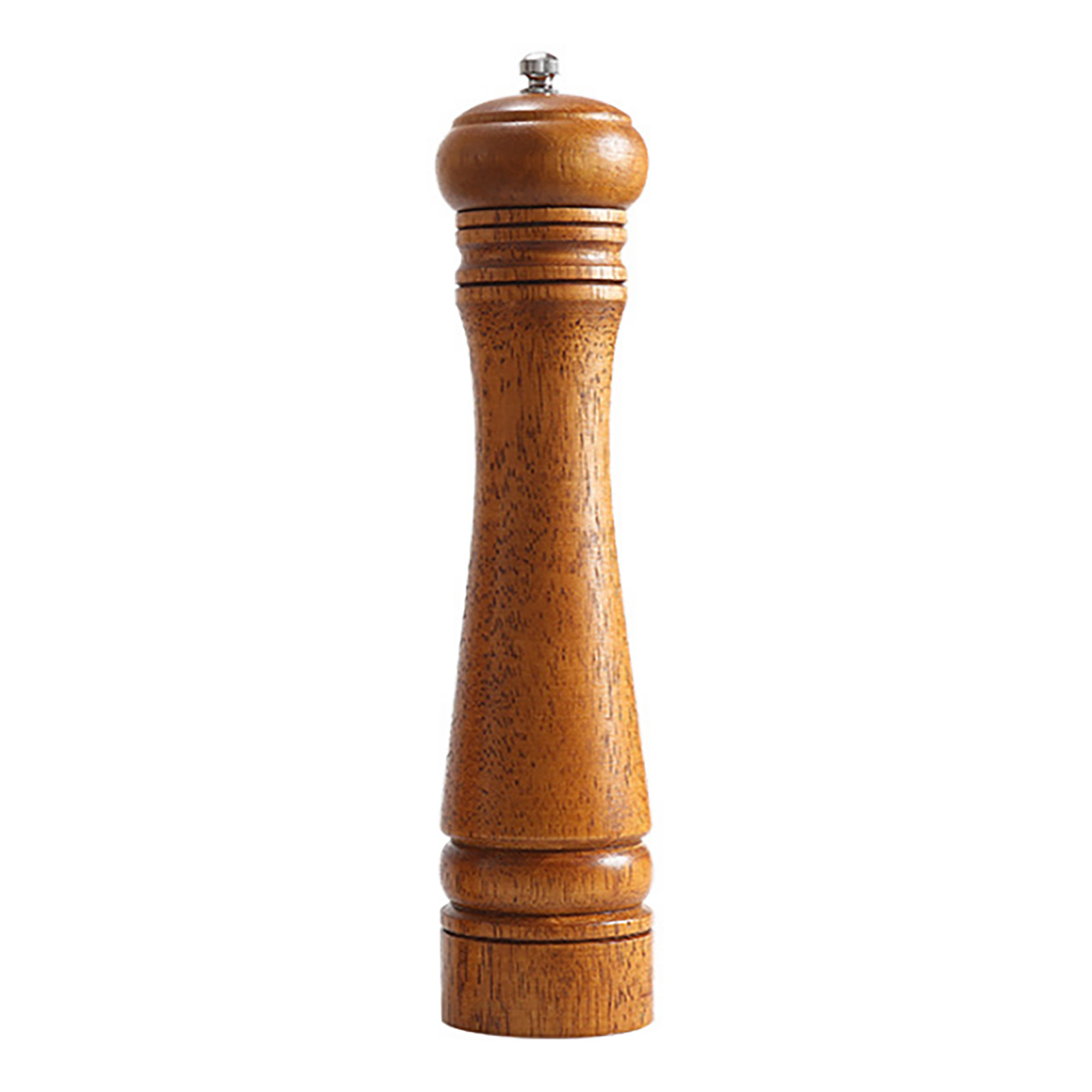 10-zoll-pfeffermühle Aus Holz, Verstellbare Tragbare Küchensalzmühle Für Himalaya-meersalz, Schwarz Und Rot.