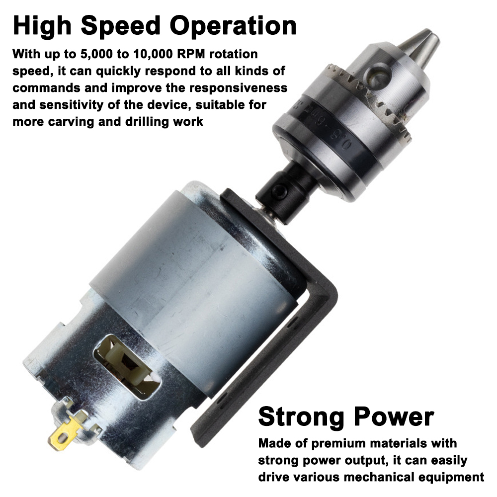 12-24vdc 775 Max 10000 U/min Motor, Kugellager, Hohes Drehmoment, Elektronische Bauteile, Hohe Leistung, Geringe Geräuschentwicklung, Getriebeantrieb Für Elektrowerkzeuge, Heimwerkerbedarf.