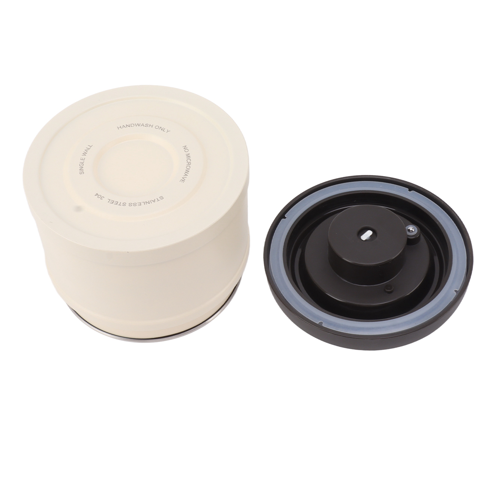 Vakuumversiegelter Kaffeebehälter Aus Edelstahl 304, Pressform, Luftdichte Aufbewahrung Für Bohnen, Tee, Nüsse, 750 Ml, Beige.