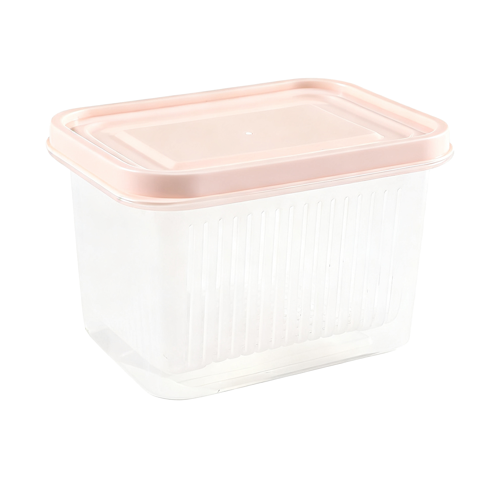 Abtropfbehälter Mit Dicht Schließendem Deckel, Pp-lebensmittelbehälter Für Den Kühlschrank, Für Schalotten, Ingwer, Knoblauch, Beige, 500 Ml.