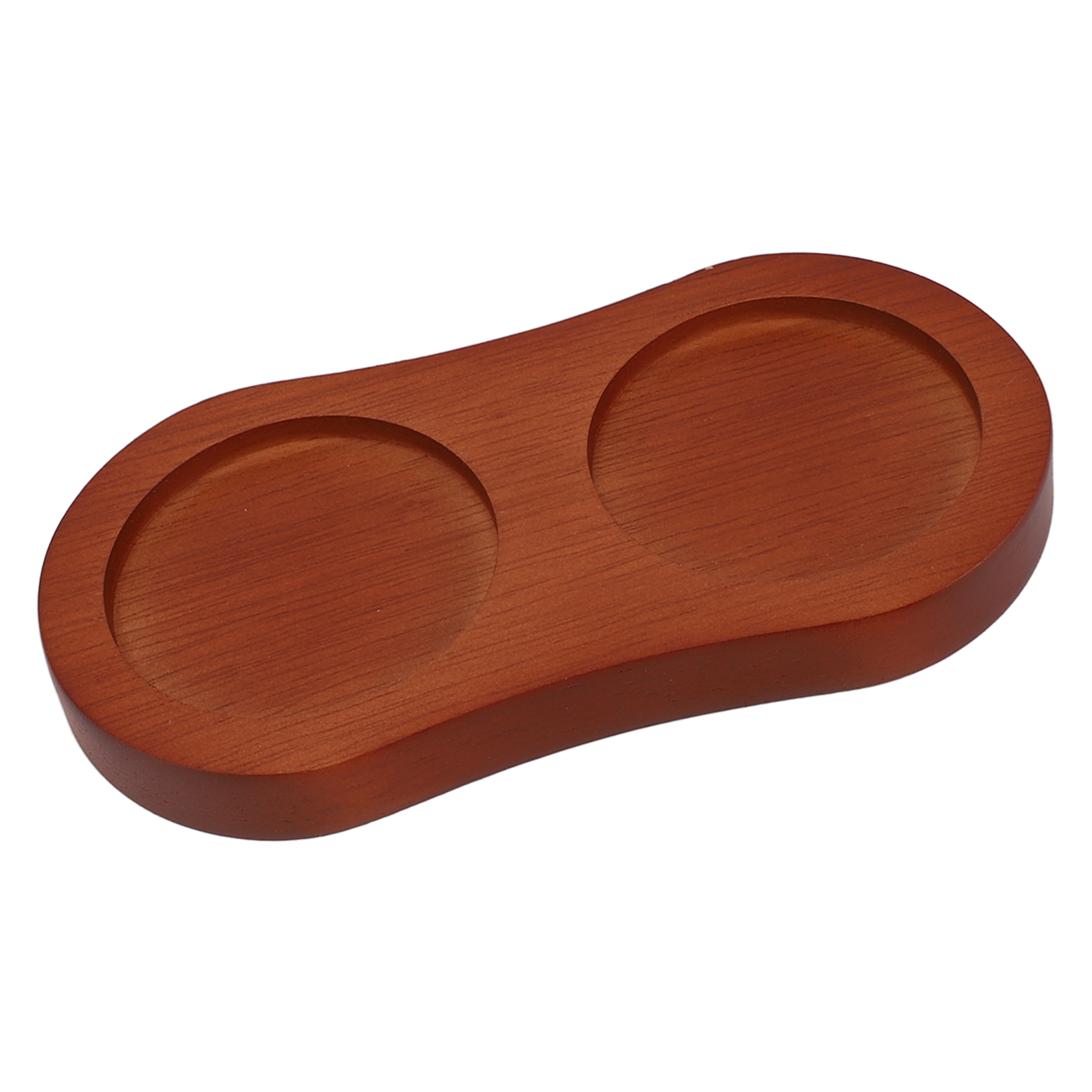 Holztablett In Form Einer Acht, Ideal Zur Aufbewahrung Verschiedener Gewürzflaschen.