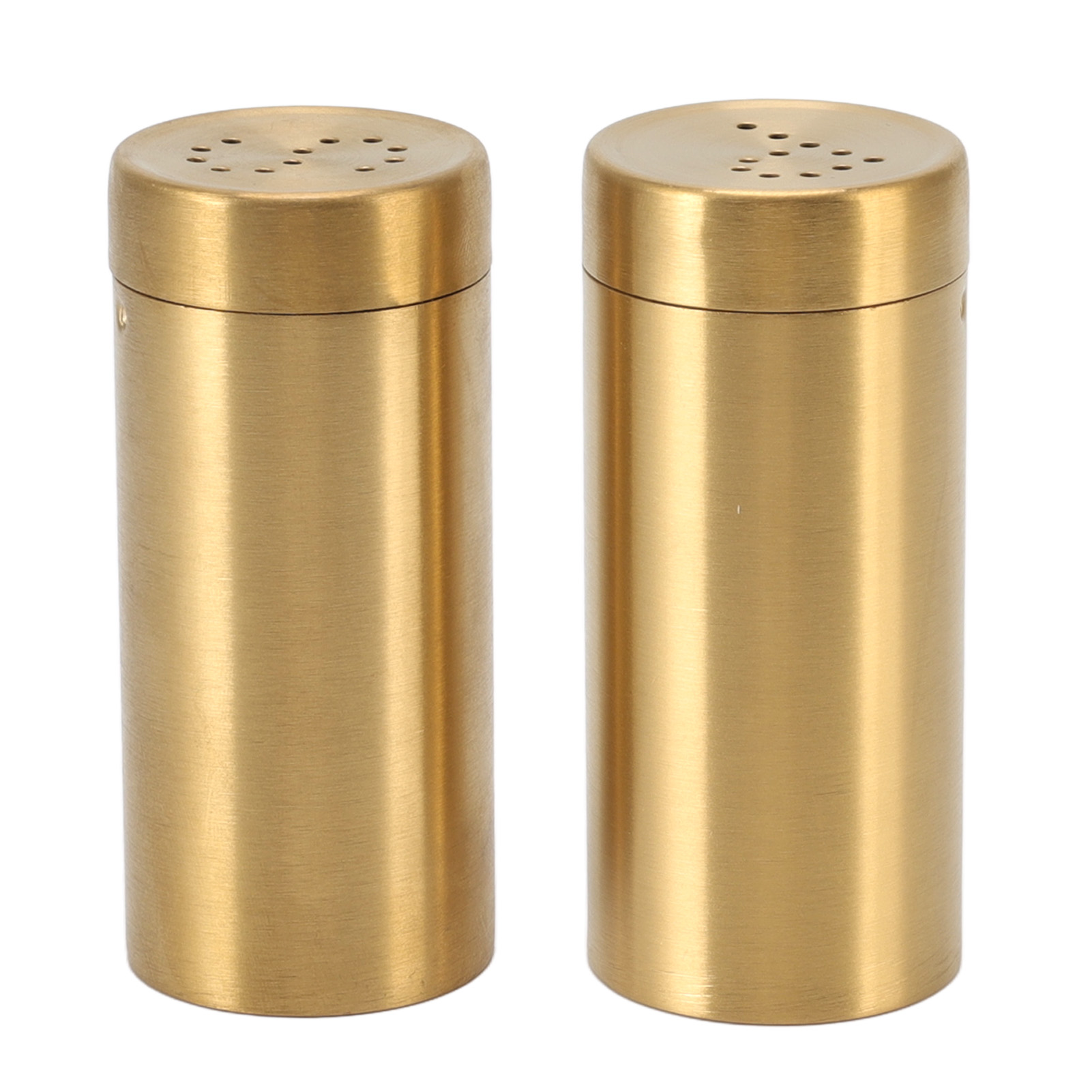 Gewürzglas Aus Goldfarbenem Edelstahl, 2 Stück, Rostfreier Schraubverschluss, Offenes Gewürzglas Für Salz, Zucker, Pfeffer, Paprika.