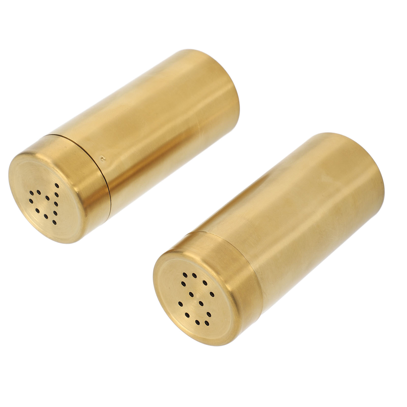 Professionelle Salz- Und Pfefferstreuerflasche, 2-teilig, Aus Edelstahl 304, Zum Kochen, Campen, Grillen Im Freien, Goldfarben.