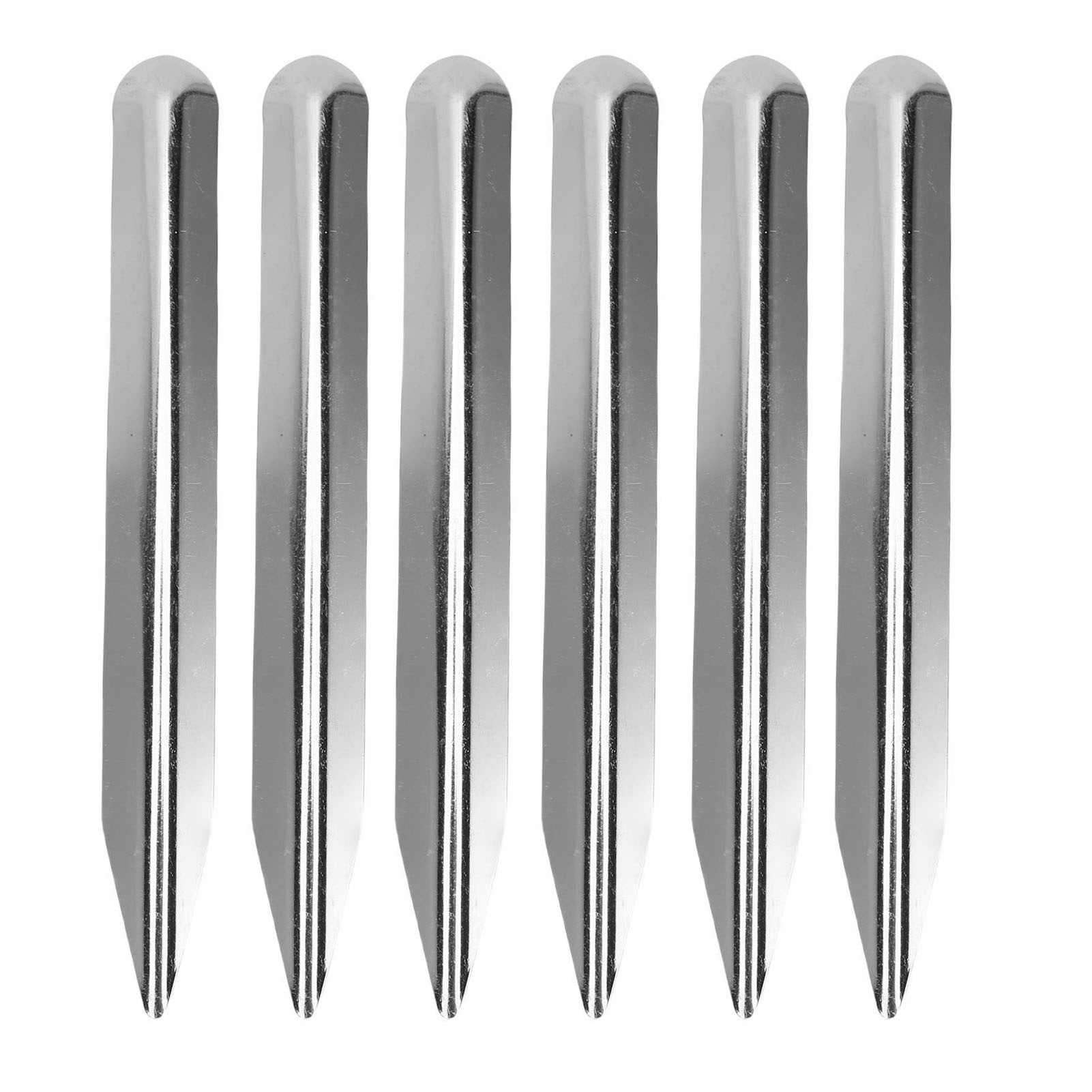 Edelstahl-laborspatelset Mit Abgerundeten Und Spitzen Enden, Gebogenem Metallperlenlöffel, 6-teiliges Unterrichtswerkzeug.