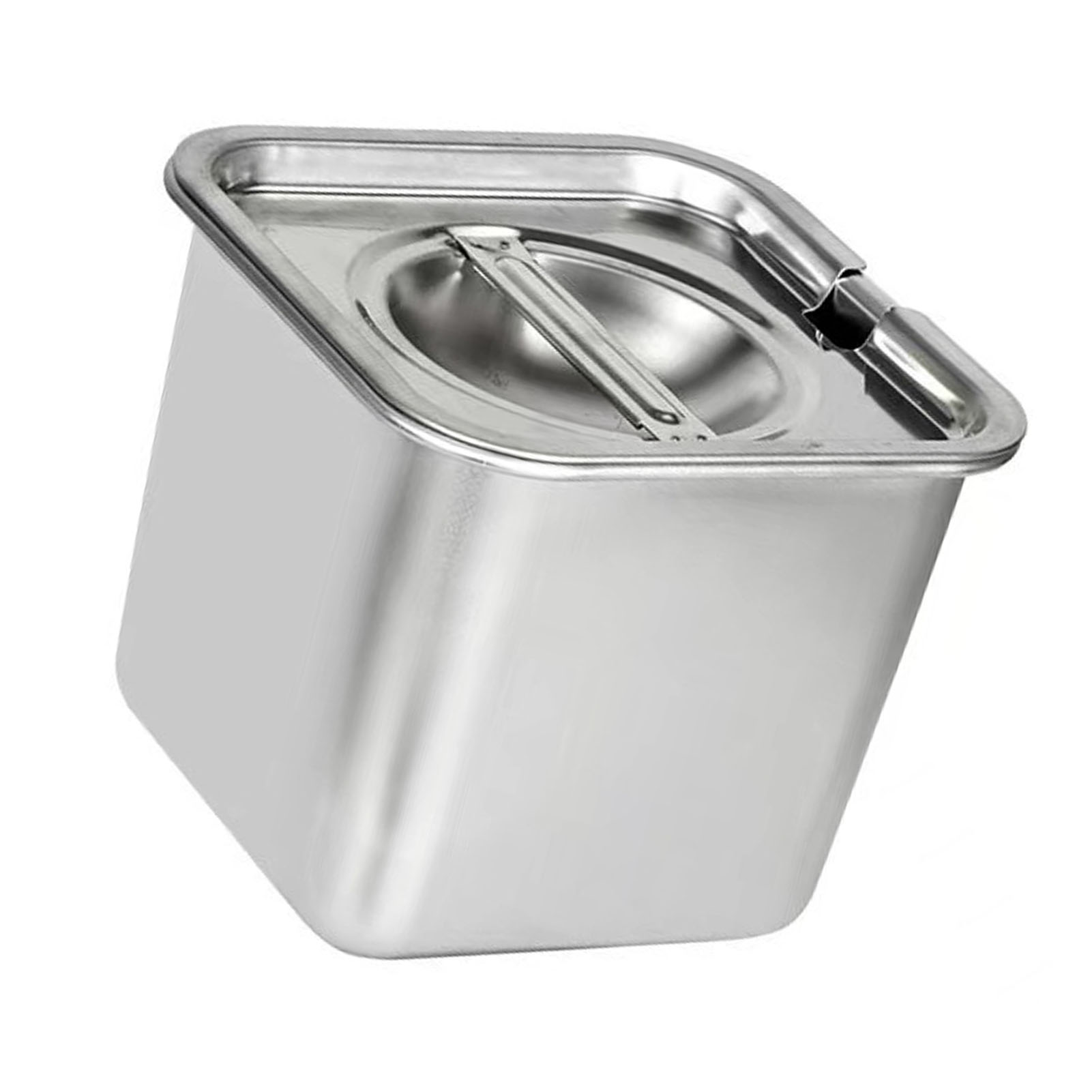 Quadratische, Rostfreie Gewürzbox Aus Edelstahl Mit Abgerundeten Ecken, Gewürzaufbewahrung Für Großküchen Und Restaurants, 14 Cm/5,5 Zoll.