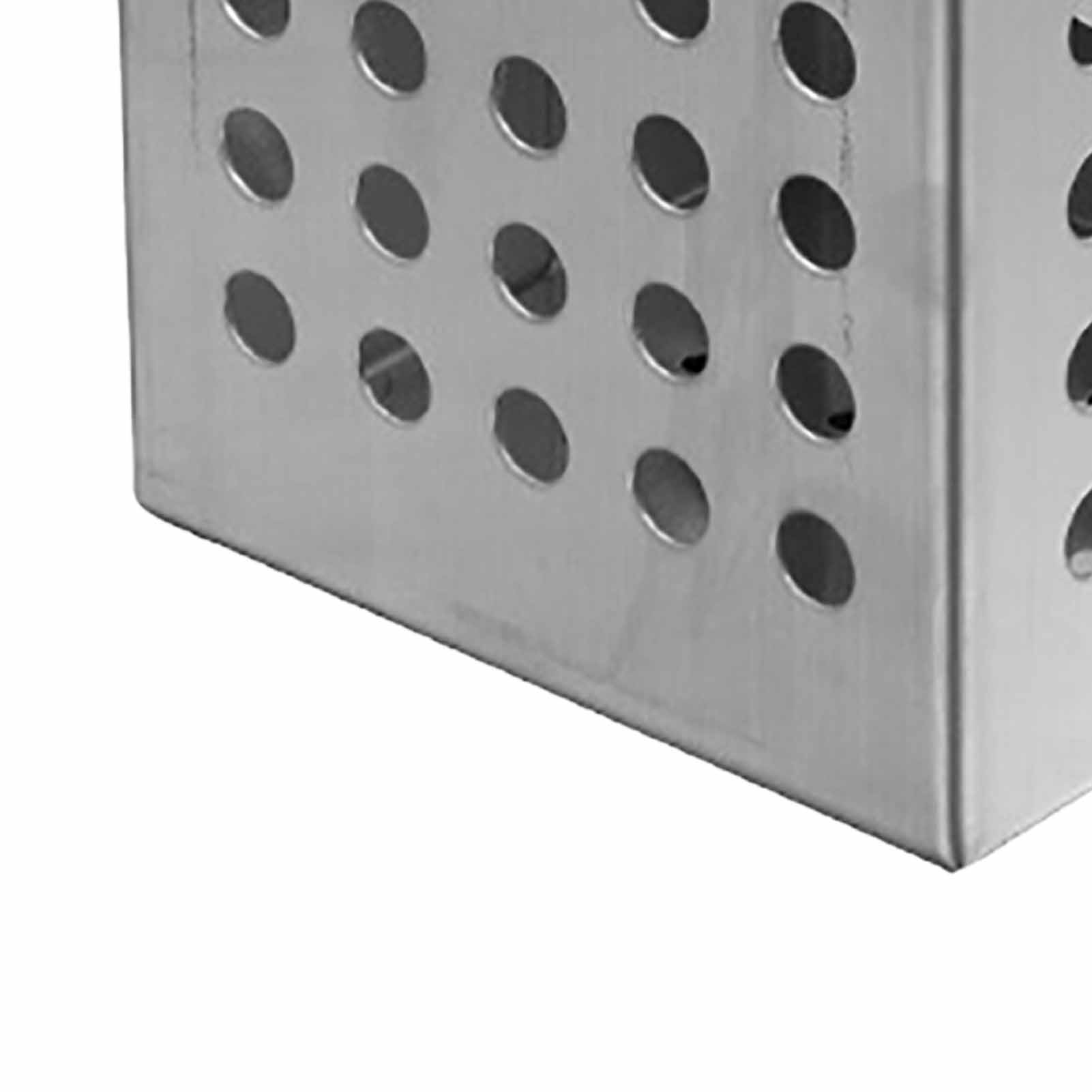 Quadratischer Besteckabtropfer Aus Edelstahl, Küchenutensilienhalter, Aufbewahrungsorganizer Für Essstäbchen, Löffel Und Gabeln Auf Der Arbeitsplatte.
