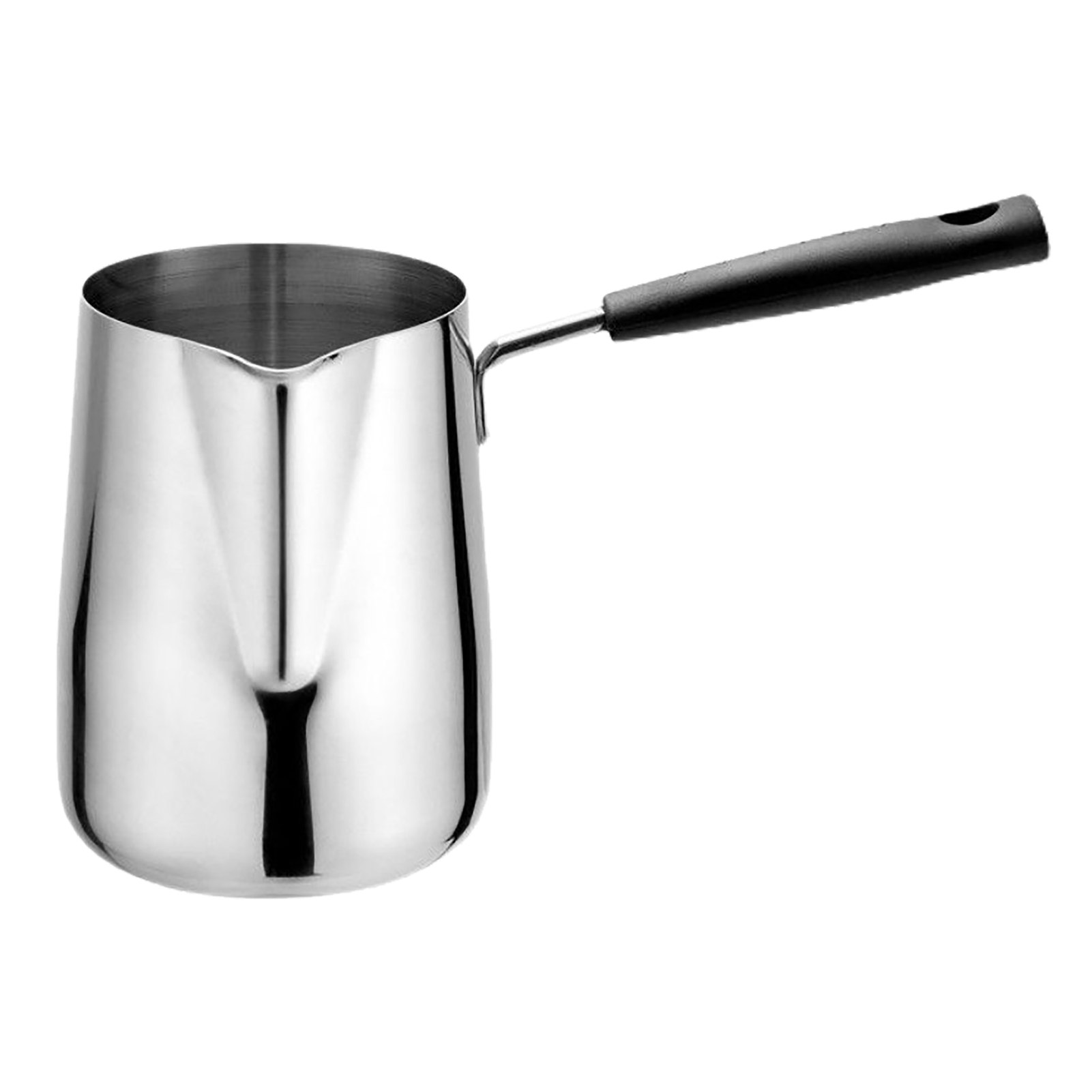 Kleiner Milchtopf, Spritzgeschützt, Aus Edelstahl, Leicht Zu Reinigen, Mit Heizelement Zum Kochen.