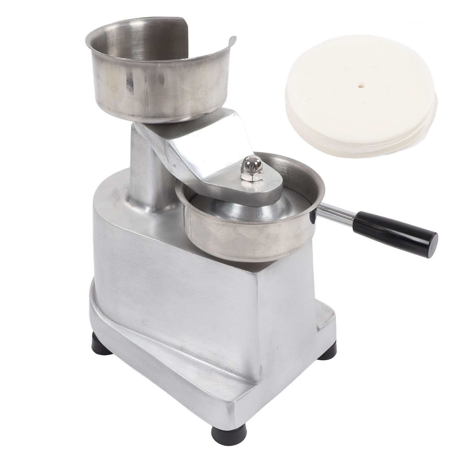 Manuelle Hamburgerpresse Aus Aluminium Und Edelstahl, Hamburgerpresse, Fleischformer Mit 500 Backpapieren Für Den Grill, Durchmesser 100 Mm/3,94 Zoll.