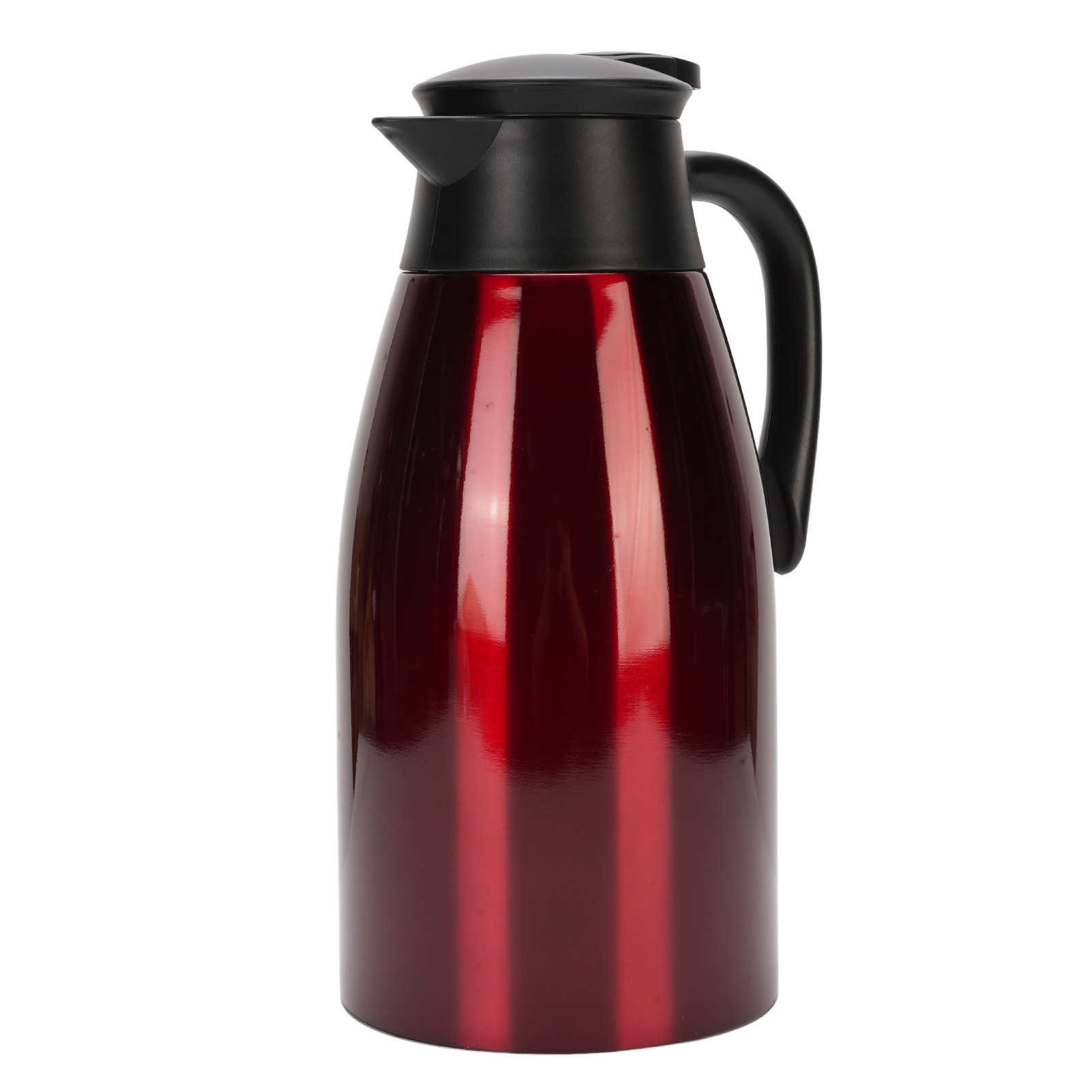 2l Isolierte Kaffeemaschine, Edelstahl 316, Doppelwandiger Vakuum-heißgetränkespender Für Wasser, Tee, Milch, Rot.