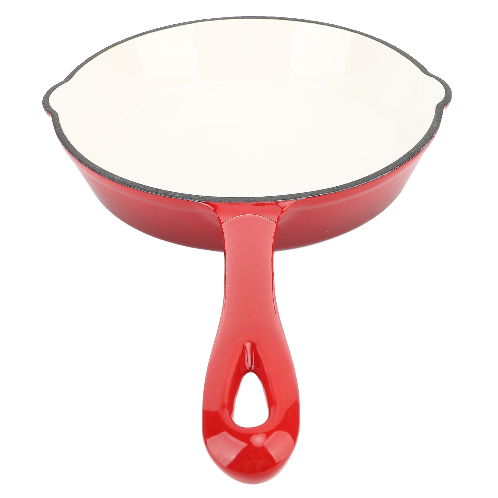 Emaillierte Bratpfanne Aus Gusseisen, Antihaftbeschichtet, Kochutensil Für Camping Und Grillen, 25 Cm / 9,8 Zoll.