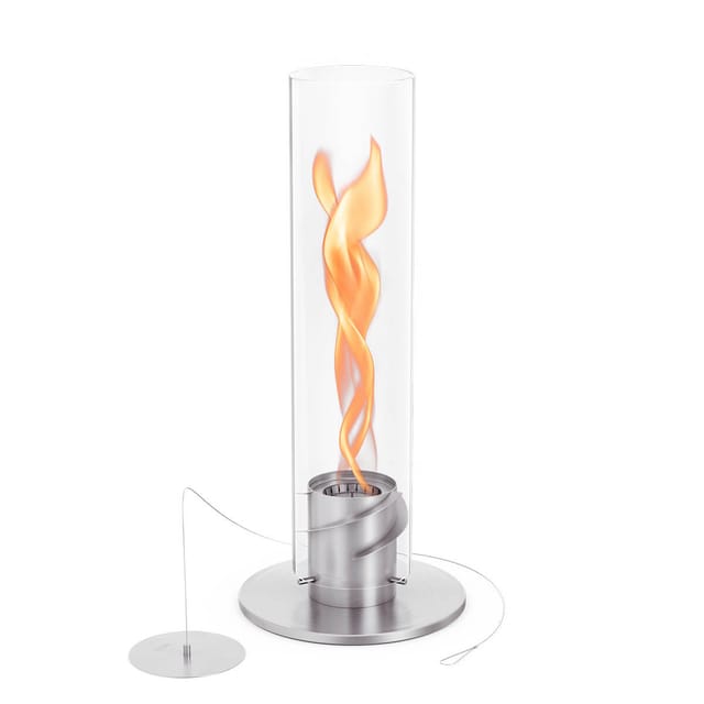 höfats SPIN 1200 Tischfeuer Silber Bioethanol Tischkamin