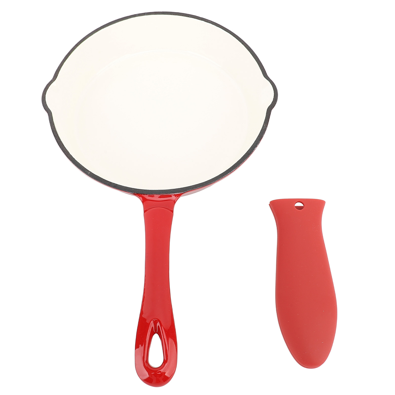 Emaillierte Bratpfanne Aus Gusseisen, Antihaftbeschichtet, Kochutensil Für Camping Und Grillen, 20 Cm / 7,9 Zoll.