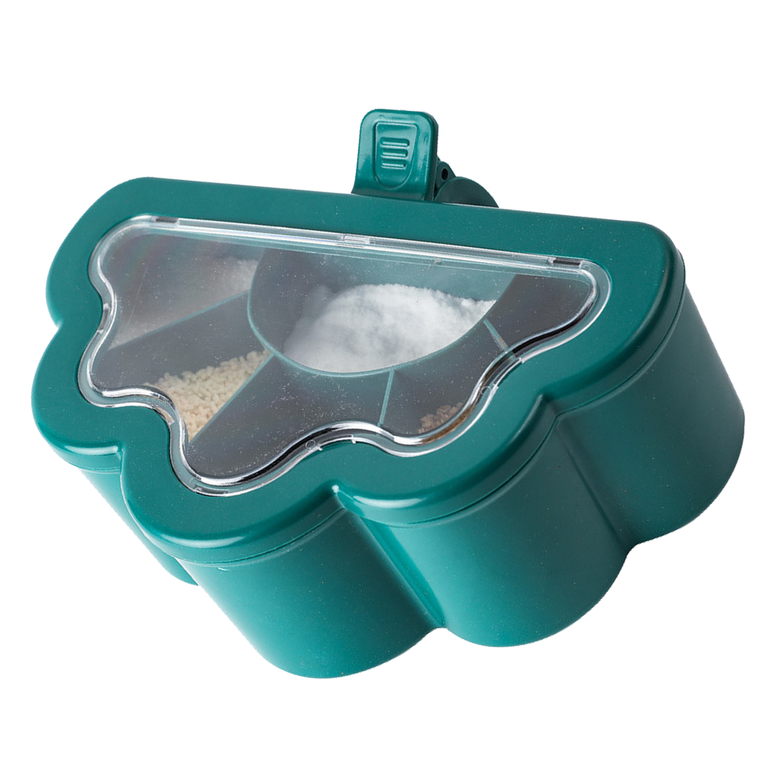 Gewürzbox Mit 6 Fächern Und Transparentem Deckel, Multifunktionale Handlöffel Zur Platzersparnis In Der Küche.