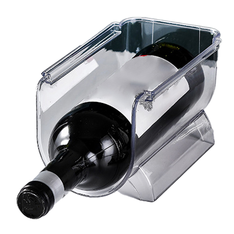 Stapelbarer Weinorganizer Aus Transparentem Kunststoff, Halter Für Wasserflaschen, Ausstellungsständer Für Zuhause 1.