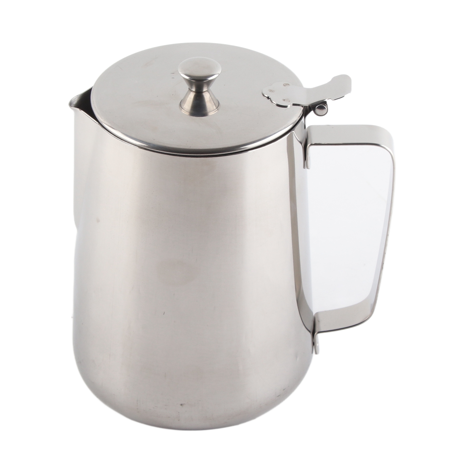 Kaffeetasse Aus Edelstahl, Milchkännchen Mit Deckel Für Latte Art (600 Ml).