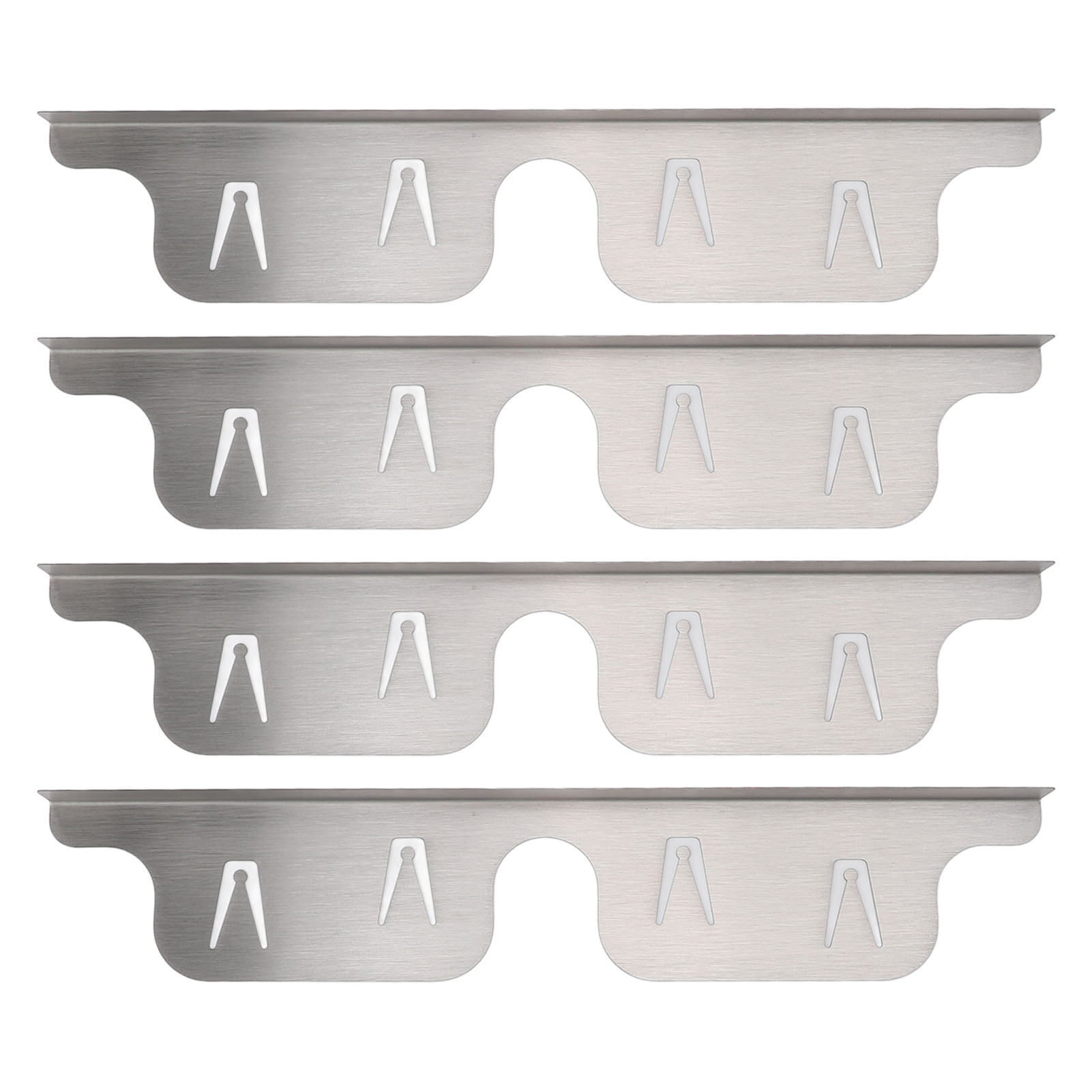 Paare Von Edelstahl-reparaturkeilen Für Herdplattenrisse, 35-70 Cm, Elastisch, Silber, Küchenzubehör.