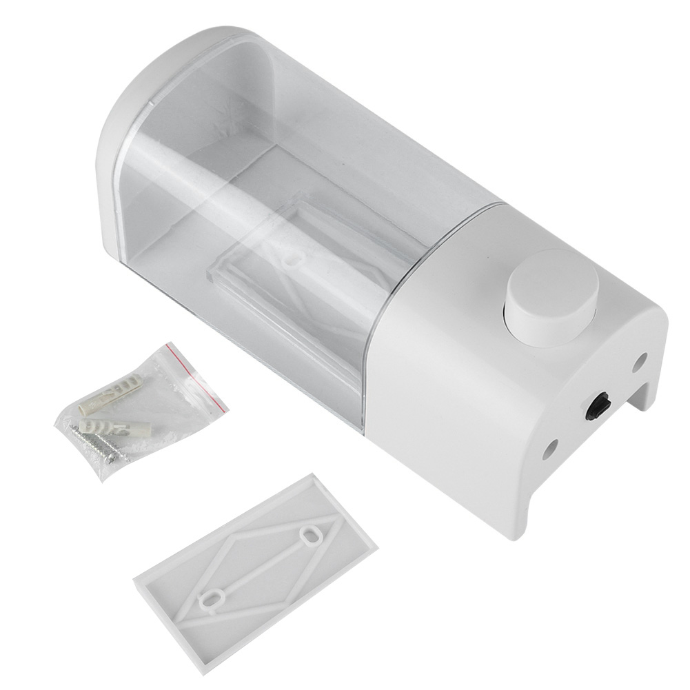 500 Ml Wandmontierter Kunststoff-seifen-, Flüssigseifen-, Shampoo- Und Lotion-spender Für Badezimmer/hotels, Manuell.