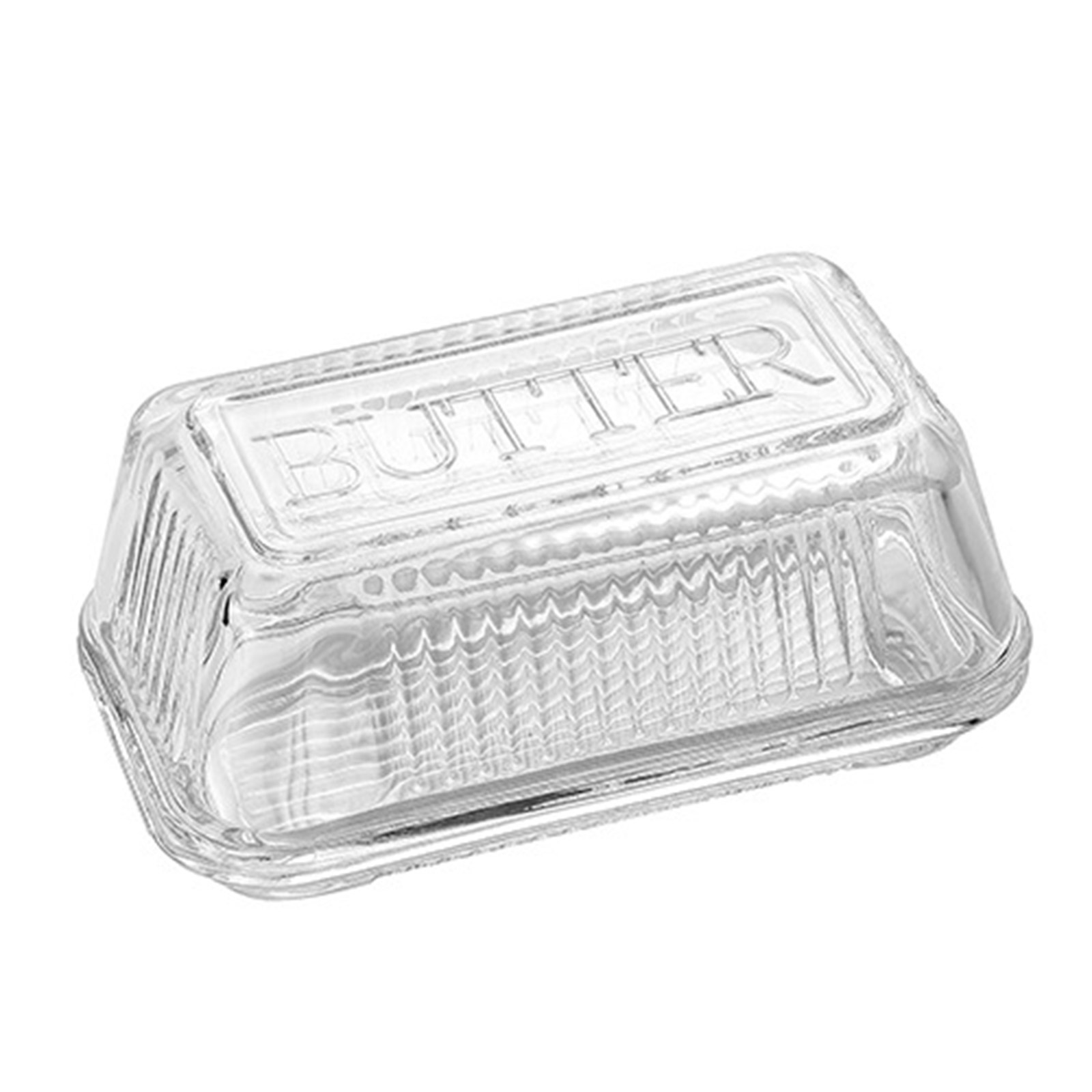 Butterdose Aus Glas Mit Deckel, Vielseitig Verwendbarer Behälter Mit Deckel Zur Aufbewahrung Auf Der Arbeitsfläche, Desserttablett, Schüssel.