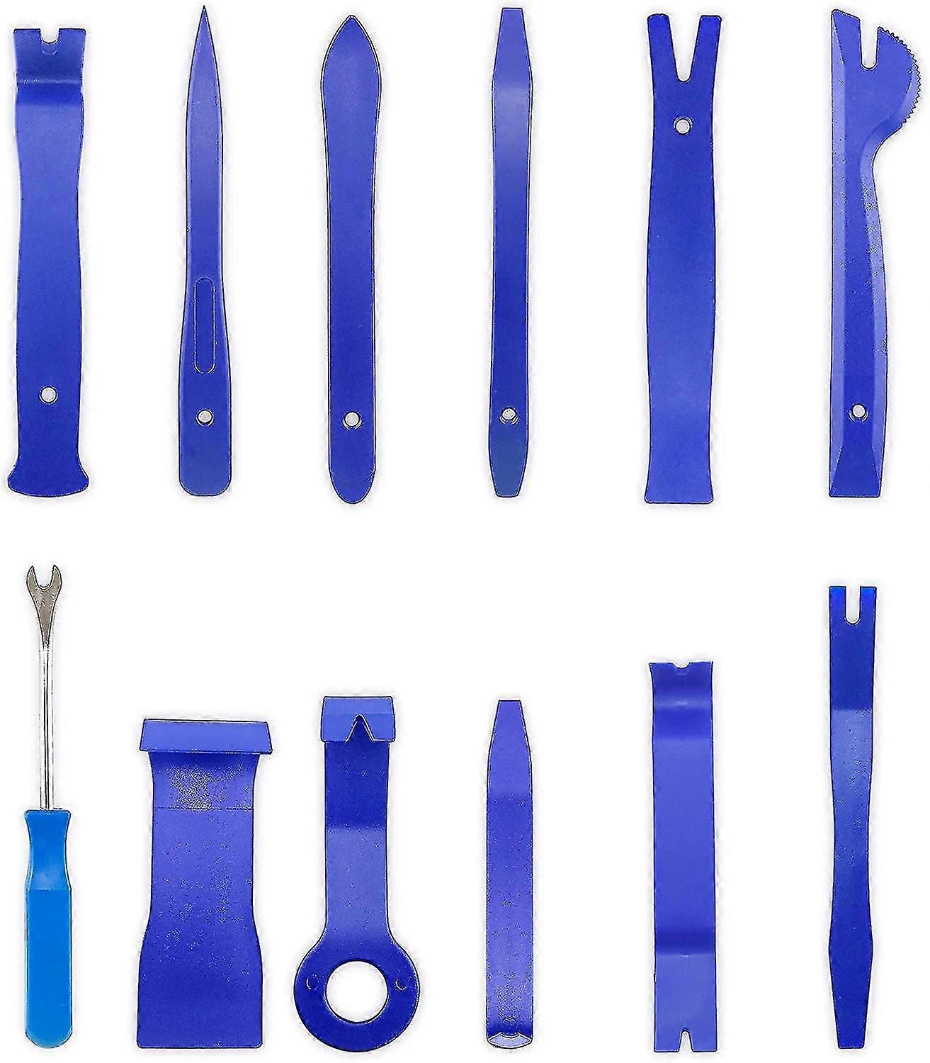 12-teiliges Auto-verkleidungs-entfernungsset, Autoradio-einbauwerkzeug, Polsterentfernungsset, Hebel- Und Schaberset – Blau