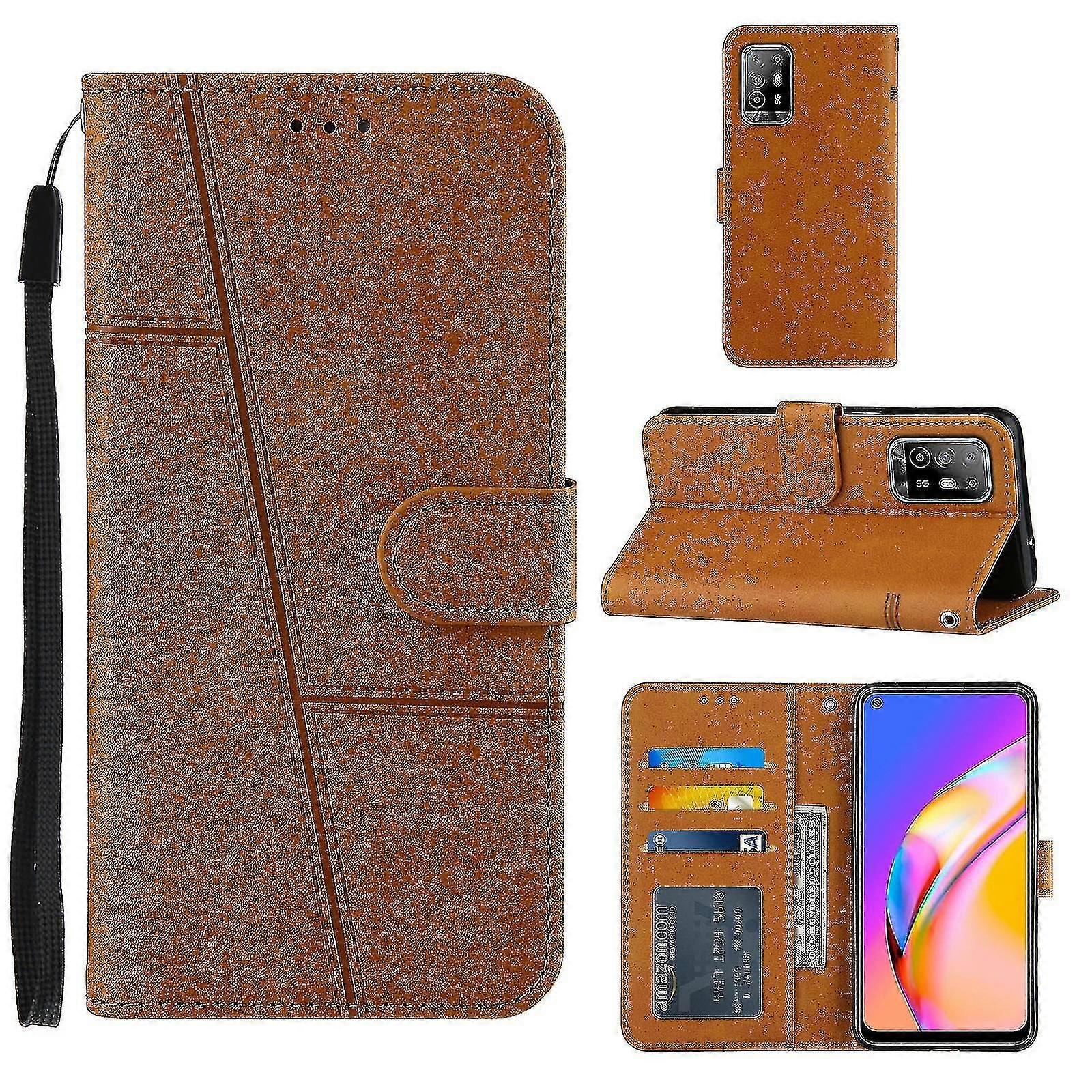 Oppo A94 5g Lederhülle, Magnetische Premium-schutzhülle, Gelb