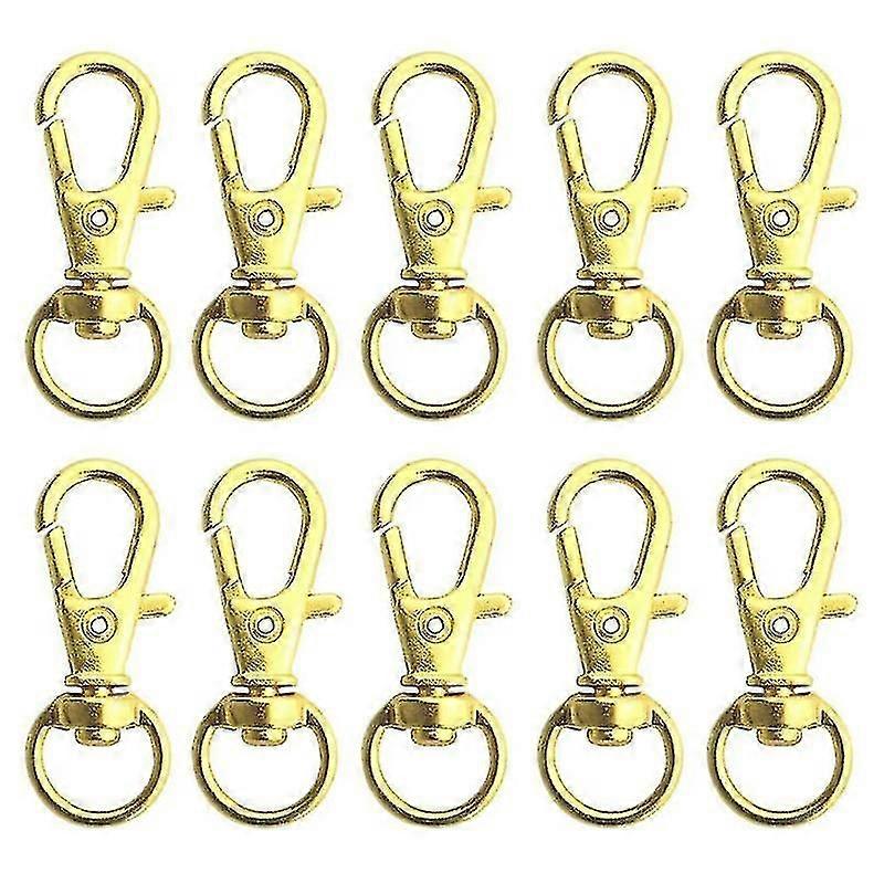 50 Stück Drehbare Karabinerhaken, Lanyard-karabinerhaken, Karabinerhaken, Gold