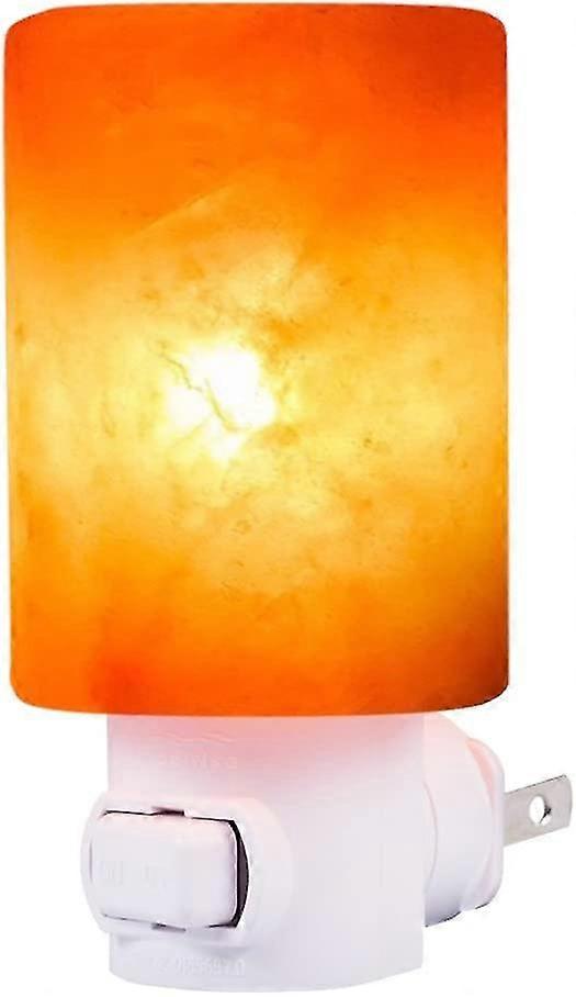 [naturkristall] Himalaya-salz-wandlampe – Luftreinigendes Nachtlicht – 360° Drehbarer Stecker, 7-w-glühbirne – Zylindrisch