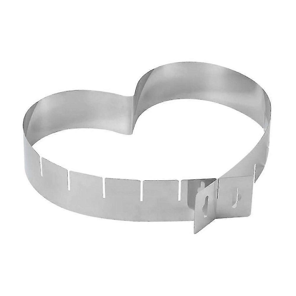 Verstellbare Herz-backform Mit 6 Größen, Verstellbarer Kuchenring, Herz-backform Aus Edelstahl 403, Silberfarben