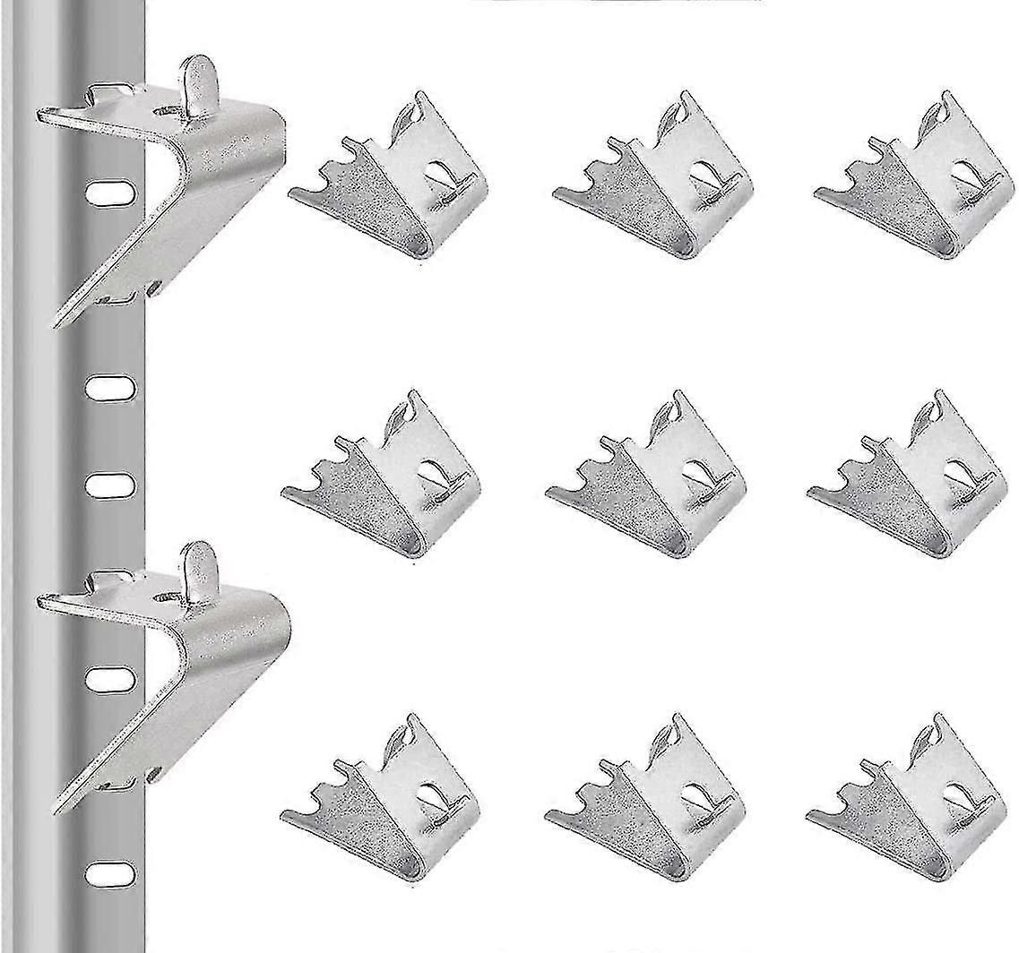 12 Stück Gefrierfachregal-clips Aus Edelstahl, Kühlschrankregalhalterung, Gewerbliche Kühlschrankregal-clips, 1,5 Mm Dicke Gefrierfachregalhalterungen, Silberfarben