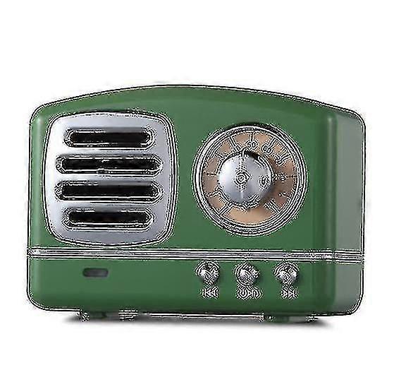 Mini-bluetooth-lautsprecher Im Retro-stil, Tragbar, Klassisches Design, Subwoofer-stereo-lautsprecher, Eingebautes Mikrofon, Freisprechfunktion (grün)