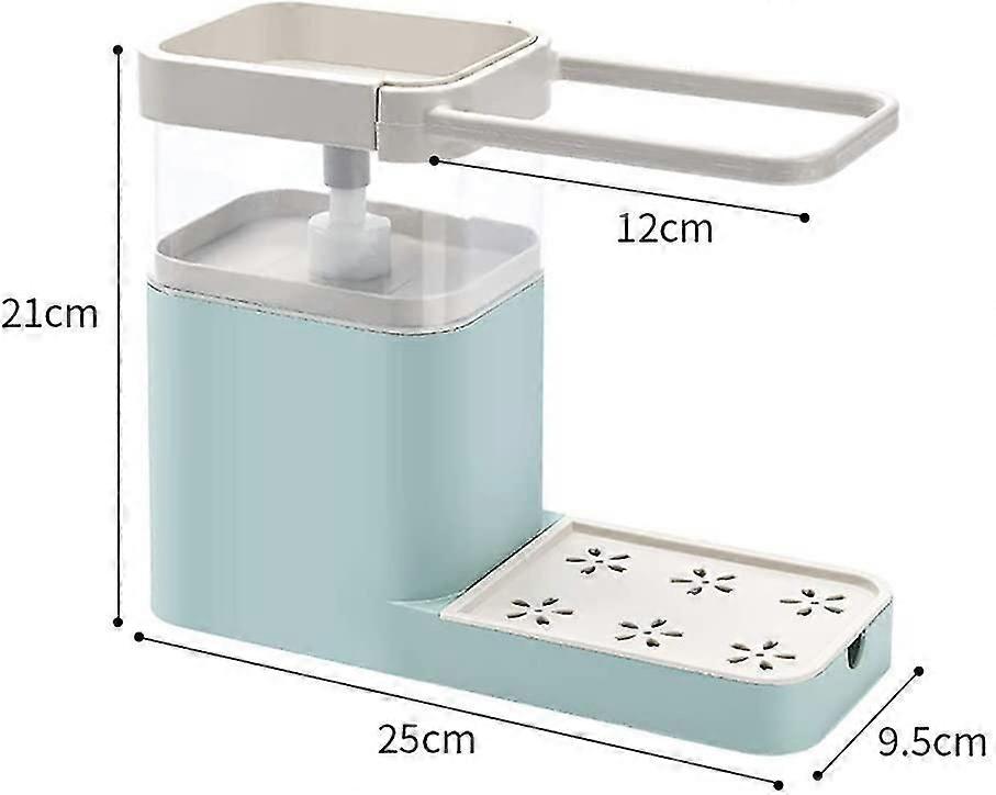 Multifunktionales Küchenreinigungs-kombinationsregal Mit 3-in-1-seifenspender, Küchenschwammhalter Und Handtuchhalter