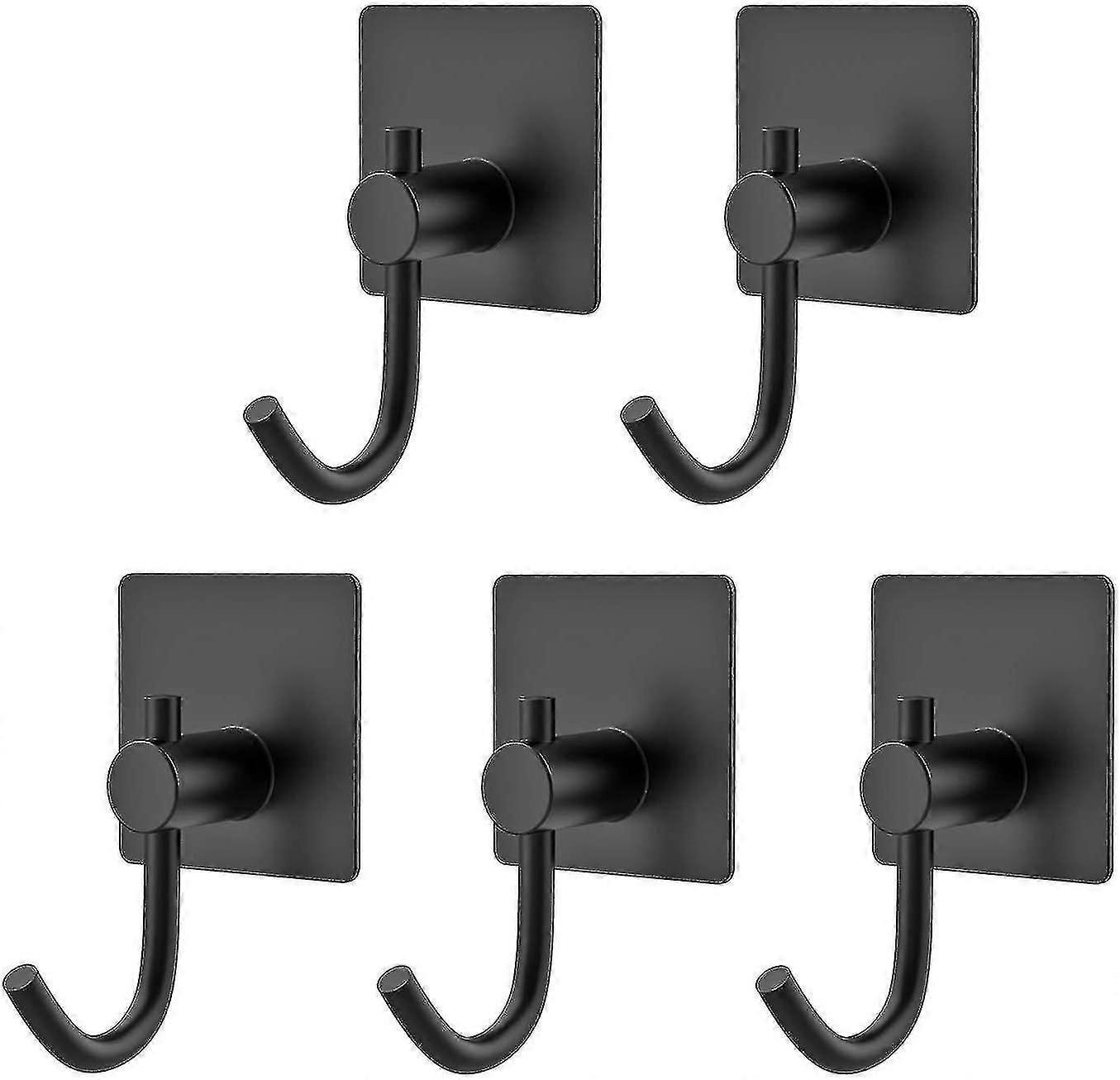 5-teiliger Selbstklebender Handtuchhaken, Edelstahl-kleiderhaken