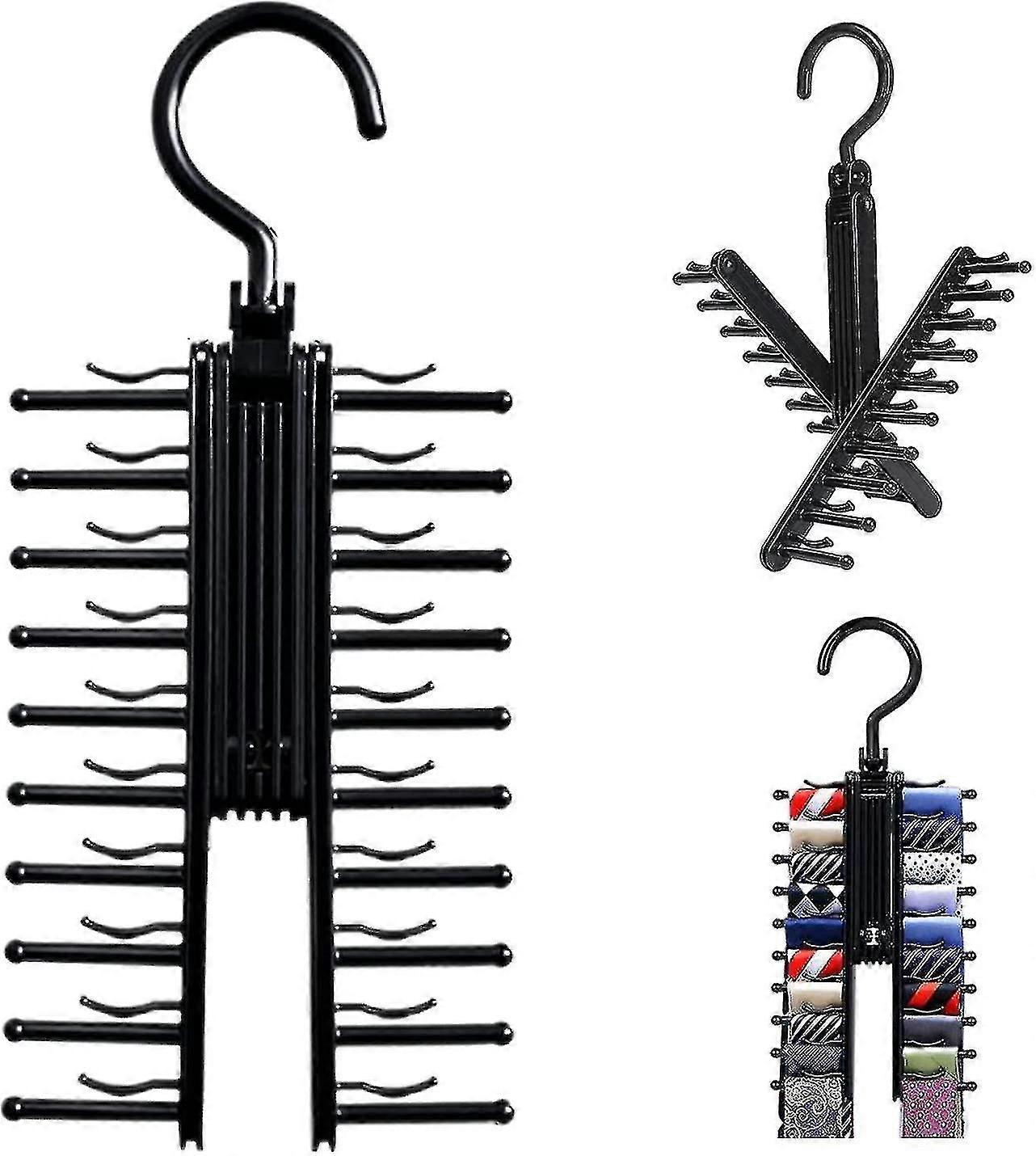 Krawattenhalter, Gürtelhalter, Organizer, Kleiderbügel Mit Rutschfestem Befestigungsclip Für Krawatten, Gürtel Und Seidenschals