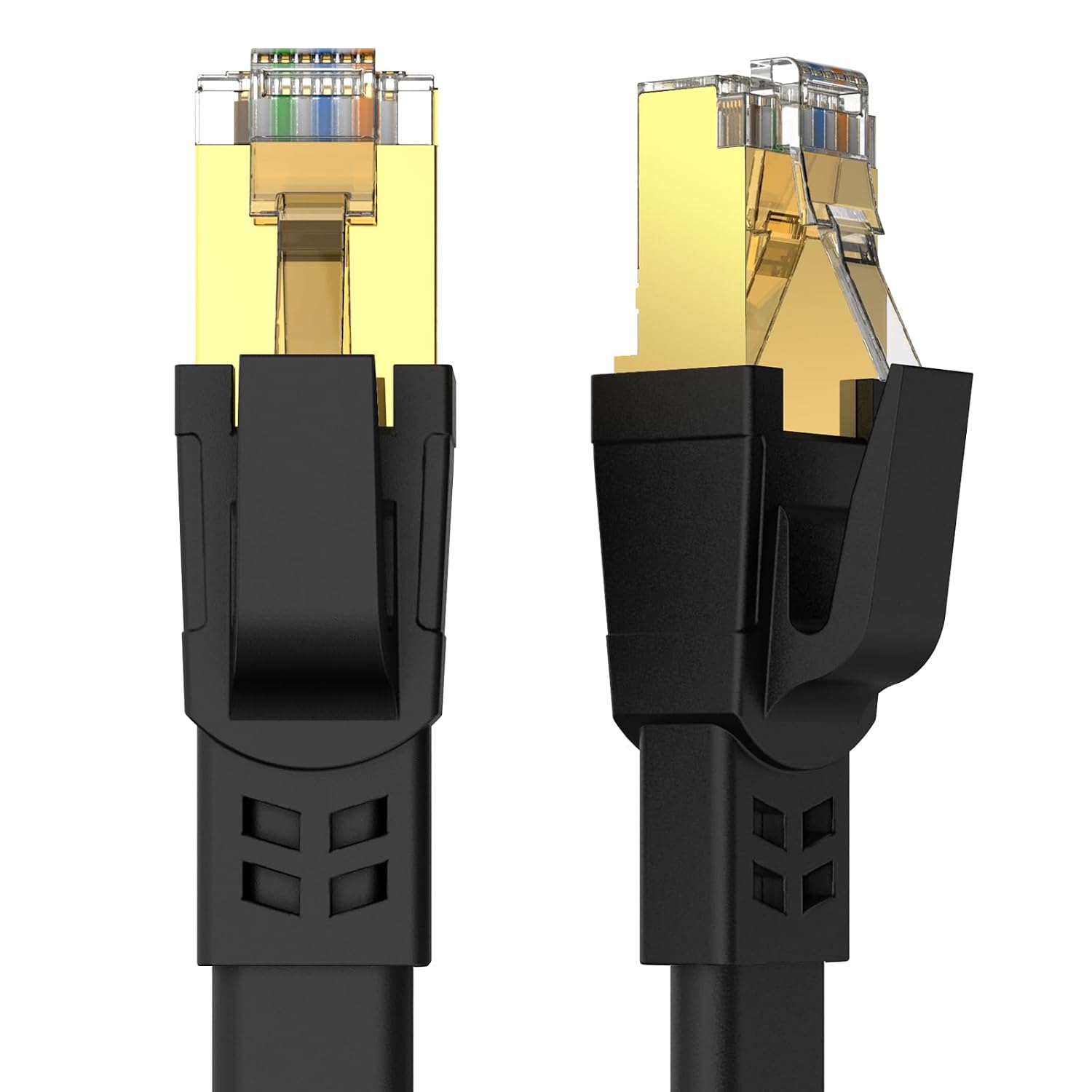 25 M Cat8-ethernetkabel, Hochgeschwindigkeits- Und Robustes 40-gbit/s-cat8-lan-netzwerkkabel, 2000 Mhz Mit Vergoldetem Rj45-stecker Für Modem, Router, Switch, Spielekonsole, Xbox – Schwarz