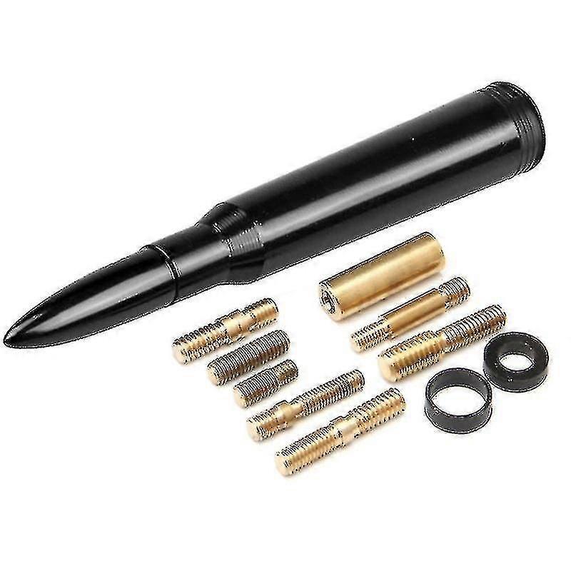 Universelle Aluminium-kugelantenne Für Pkw Und Suvs, Diebstahlschutz, Kupferspule, Kurze Kugelantennen-set – Farbe: Schwarz