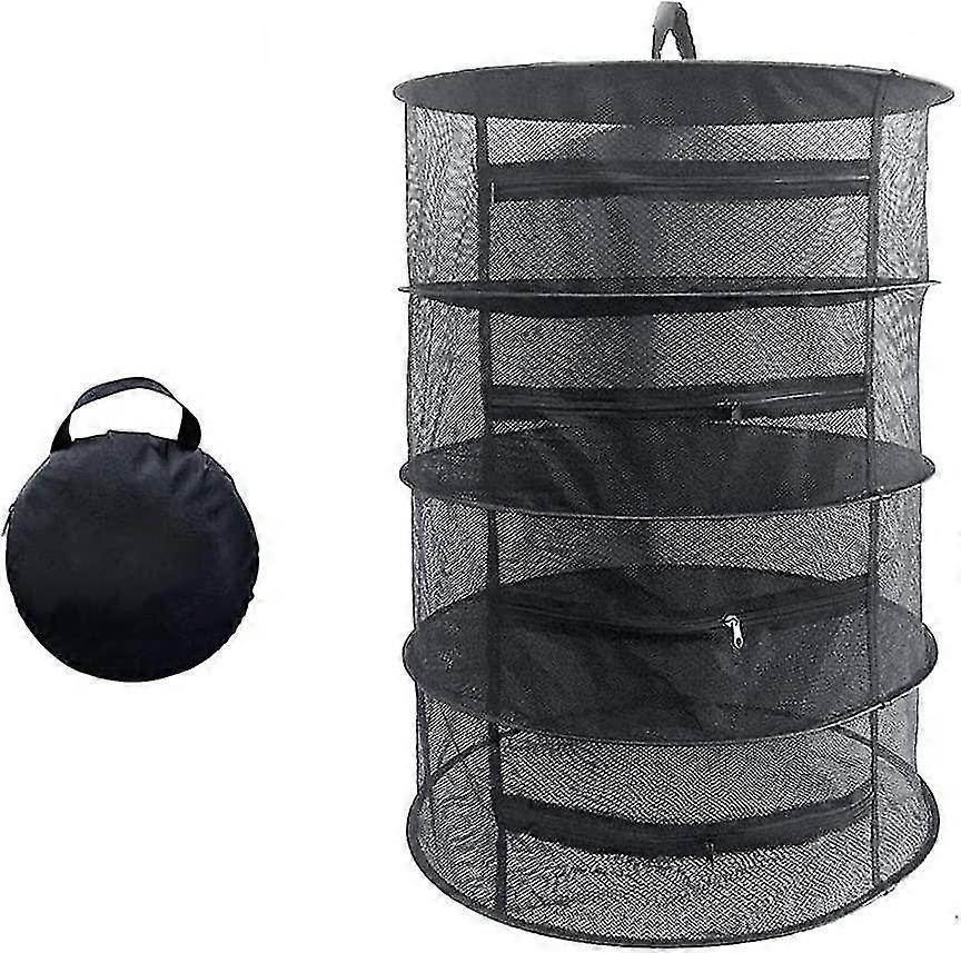 Hängendes Kräutertrocknungsnetz Mit 60 Cm Durchmesser, Großes Trockennetz Für Meeresfrüchte, Gemüse, Pflanzen Und Kleidung (schwarz)