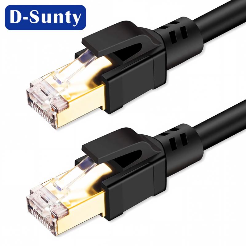 Cat8 Ethernet-kabel 0,5 M – Hochgeschwindigkeits-40-gbit/s-2000-mhz-sftp-netzwerkkabel Mit Vergoldeten Rj45-steckern – Geeignet Für Router, Modems, Pcs, Switches, Hubs, Laptops Und Spielekonsolen (sch