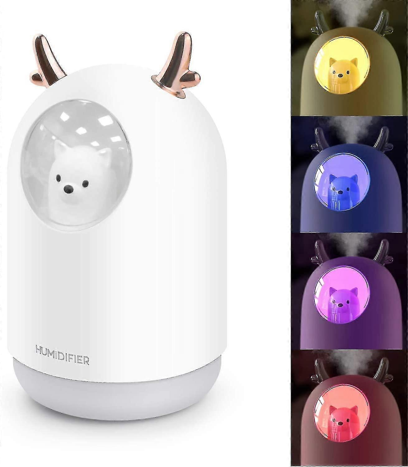 300-ml-mini-luftbefeuchter, Leiser Luftbefeuchter Mit Led-beleuchtung, Usb-tischluftbefeuchter Mit Automatischer Abschaltfunktion Bei Wassermangel Für Zuhause/schlafzimmer/büro