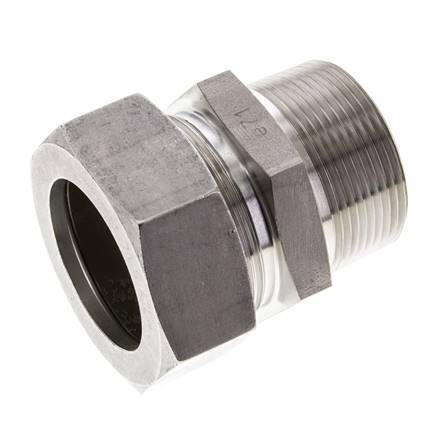 1 1/2'' NPT-Außengewinde x 42L Edelstahl-Schneidring gerade 160 bar DIN 2353 Bild 2