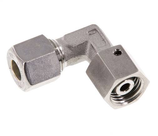 M14x1,5 x 8L Edelstahl Verstellbarer 90 Grad Winkel Verschraubung mit Dichtkonus und O-Ring 315 Bar DIN 2353 Bild 2