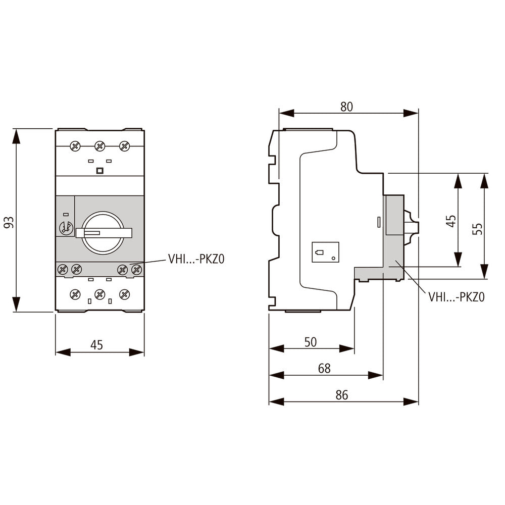 Eaton 3P Motorschutzschalter 4-6.3A - 039425 Bild 3