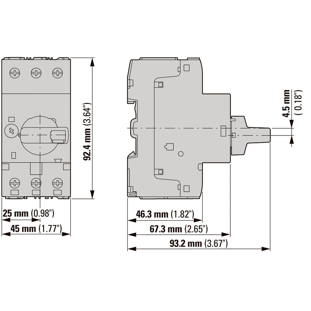 Eaton 3P Motorschutzschalter 4-6.3A - 039425 Bild 4