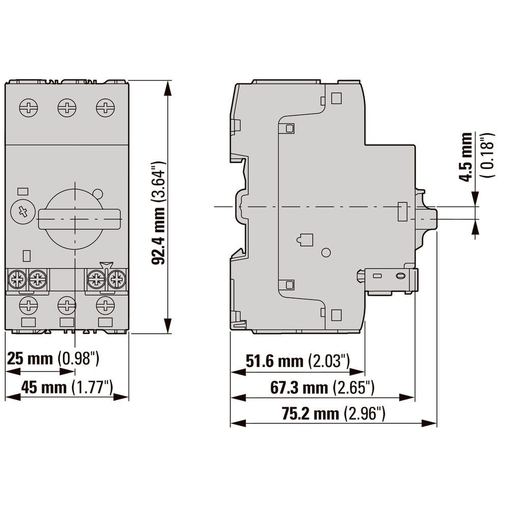 Eaton 3P Motorschutzschalter 4-6.3A - 039425 Bild 5