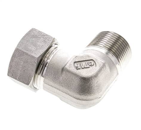 1'' NPT Außengewinde x 28L Edelstahl 90 Grad Ellenbogen Schneidring 160 Bar DIN 2353 Bild 3