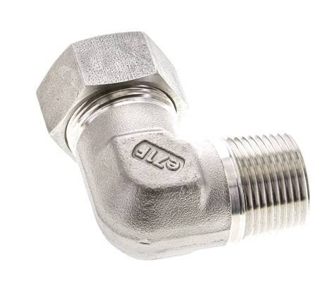 1'' NPT Außengewinde x 28L Edelstahl 90 Grad Ellenbogen Schneidring 160 Bar DIN 2353 Bild 4