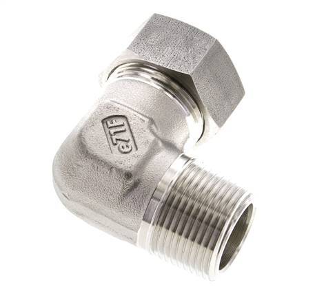1'' NPT Außengewinde x 28L Edelstahl 90 Grad Ellenbogen Schneidring 160 Bar DIN 2353 Bild 5