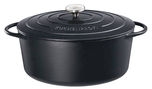 Küchenprofi Bratentopf Oval PROVENCE Schwarz Bräter Classic Black 33 cm