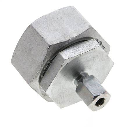 6L & 35L Verzinkter Stahl Gerade Schneidverschraubung mit Drehgelenk 160 bar NBR O-Ring Dichtungskonus ISO 8434-1 Bild 4