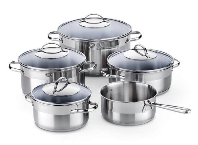 Kelomat Kochtopfset MURANO S 9 tlg. Topfset Edelstahl inkl. Deckel